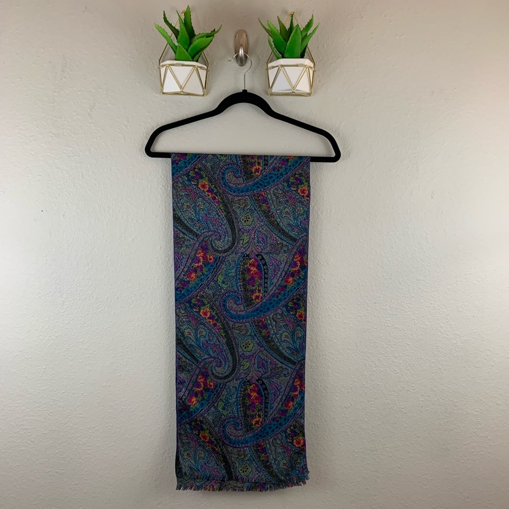 Paisley Scarf 13 W X 60L Boho Hippie Coachella